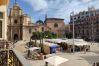 Chambres d'hôtes à Valencia - Plaza de la Reina chambre lits jumeaux avec vue Chambres d'hôtes à Valencia - Plaza de la Reina chambre lits jumeaux avec vue
